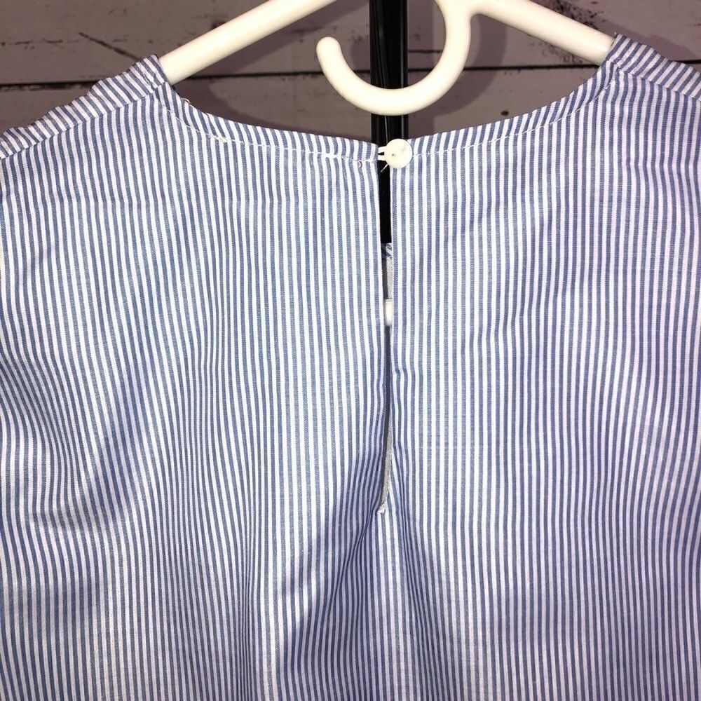Lucca Couture Dress XS Striped Bow Bell Sleeves - Picture 3 of 8